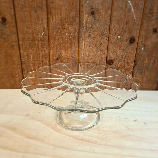 Frans glazen taartplateau – Elegant en Tijdloos