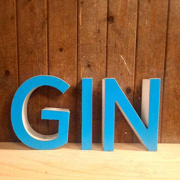 Gin in LED letters