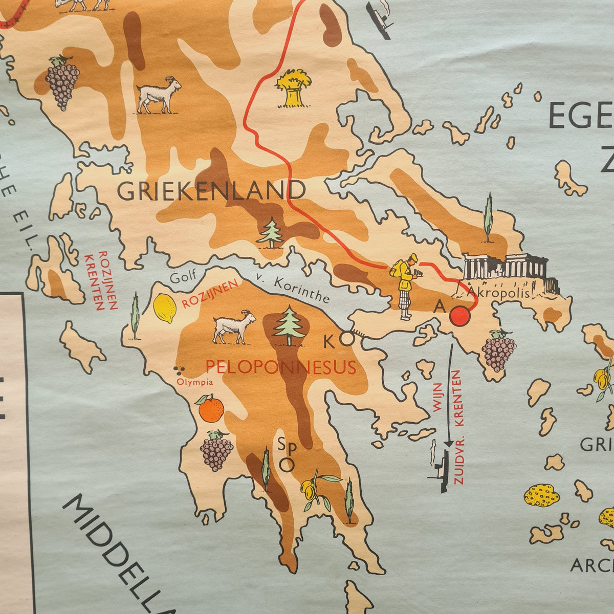 Topografische schoolkaarten; Griekenland, Albanië en Turkije