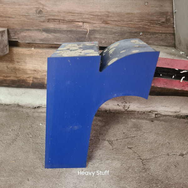 S Kleine dichte neon letter in blauw