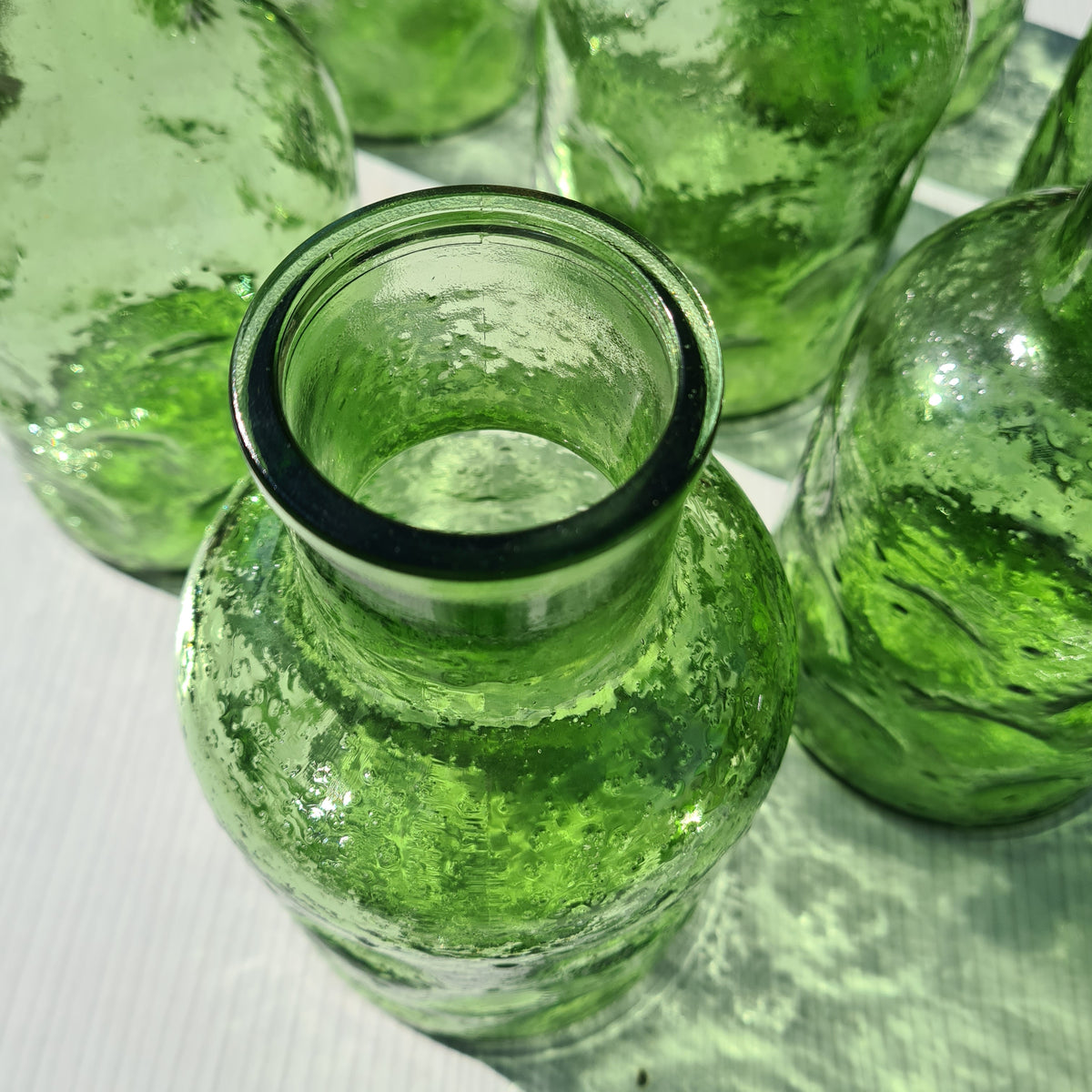 Karaf met stop van geknepen Empoli glas