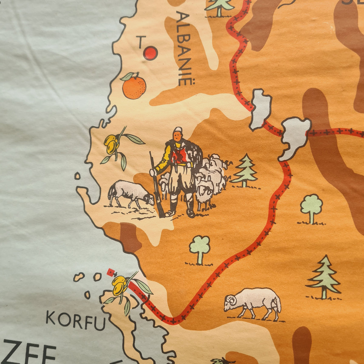 Topografische schoolkaarten; Griekenland, Albanië en Turkije