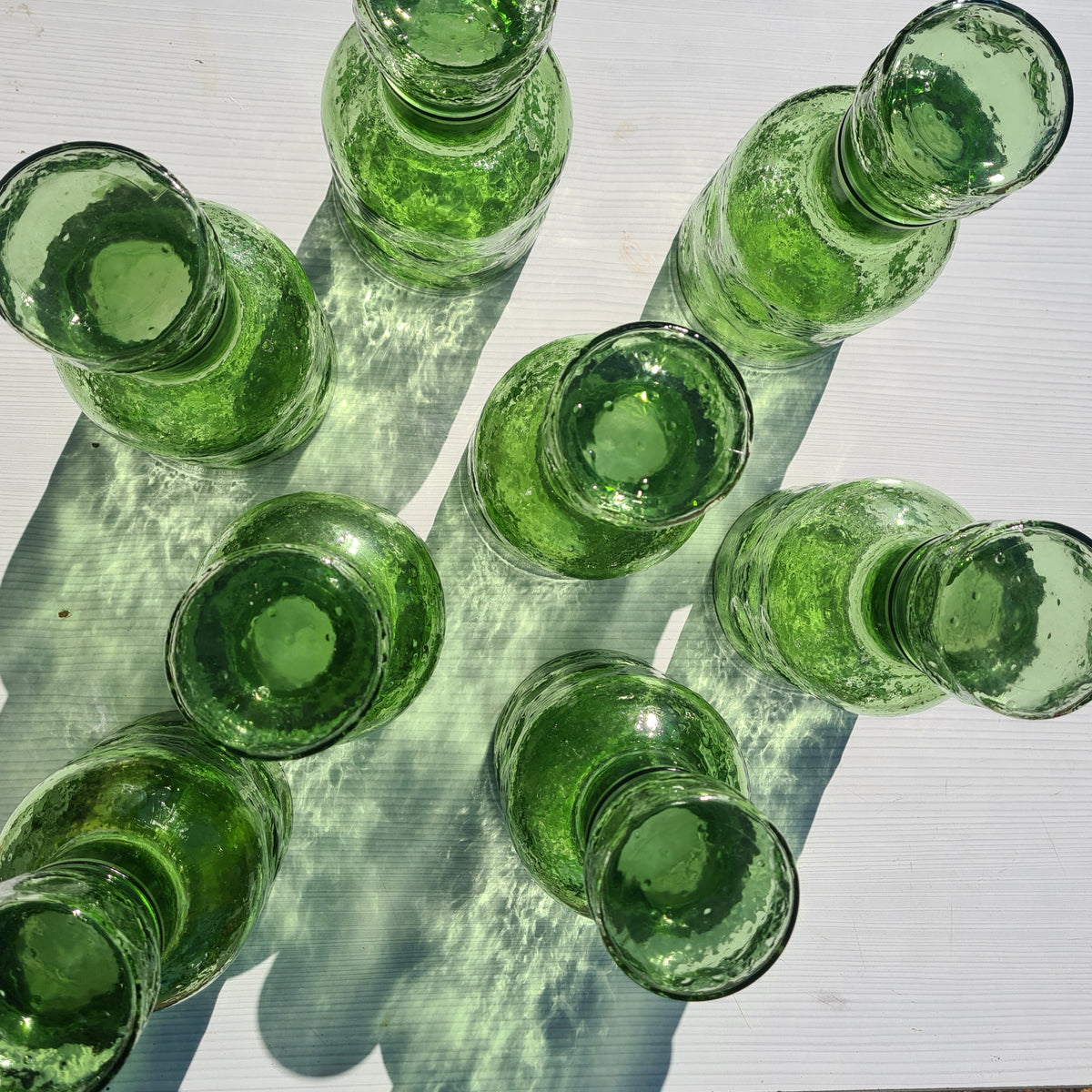 Karaf met stop van geknepen Empoli glas