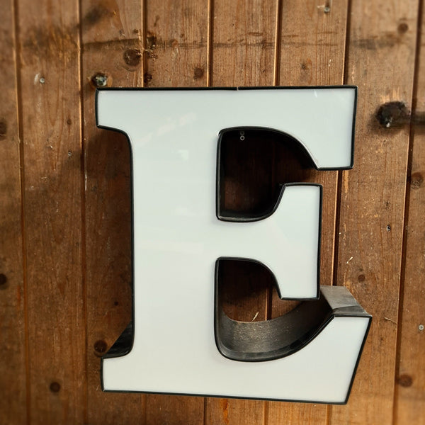 E Led letter wit/zwart