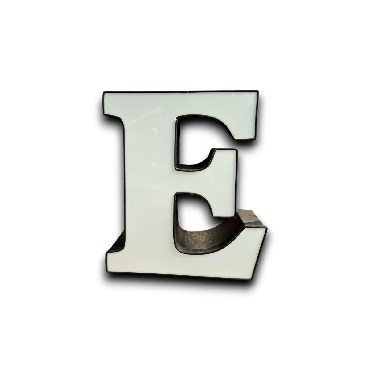 E Led letter wit/zwart