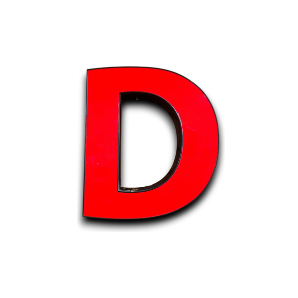 D Led letter in rood/zwart