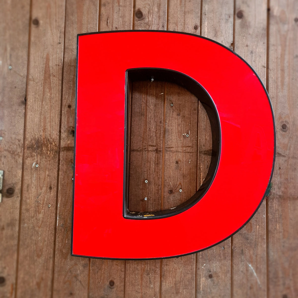 D Led letter in rood/zwart