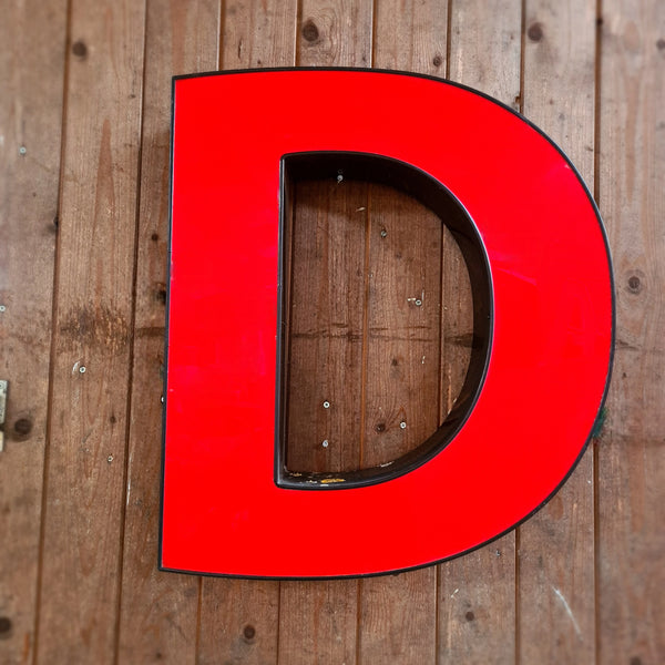 D Led letter in rood/zwart